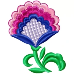 Indian Flower Embroidery Pattern