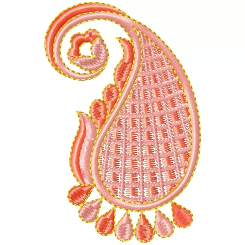 Indian Free Paisley Embroidery Design