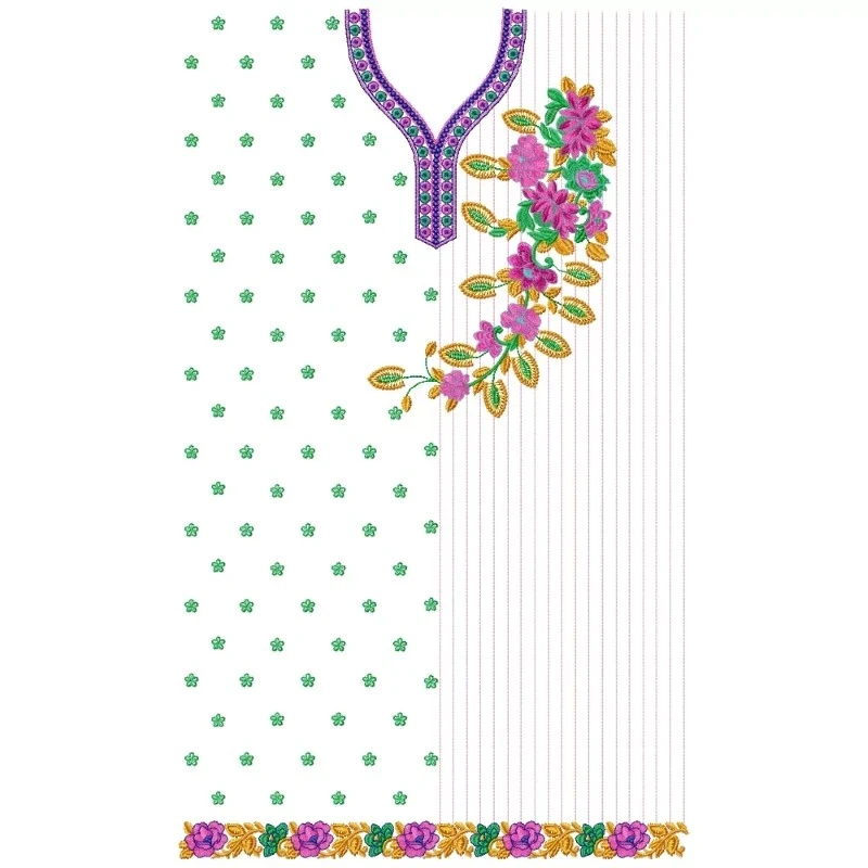Indian Full Dress Embroidery Pattern Design