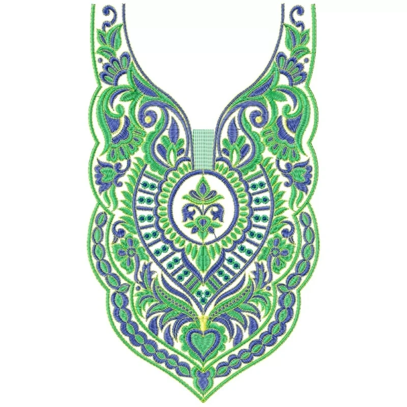 Indian Old Traditional Neckline Design