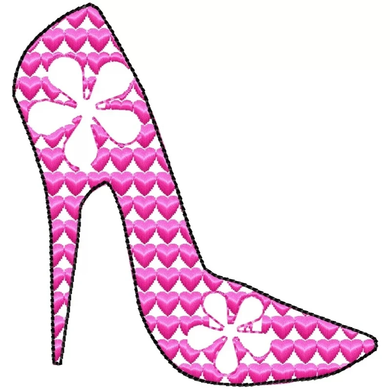 Ladies Shoes Embroidery Design