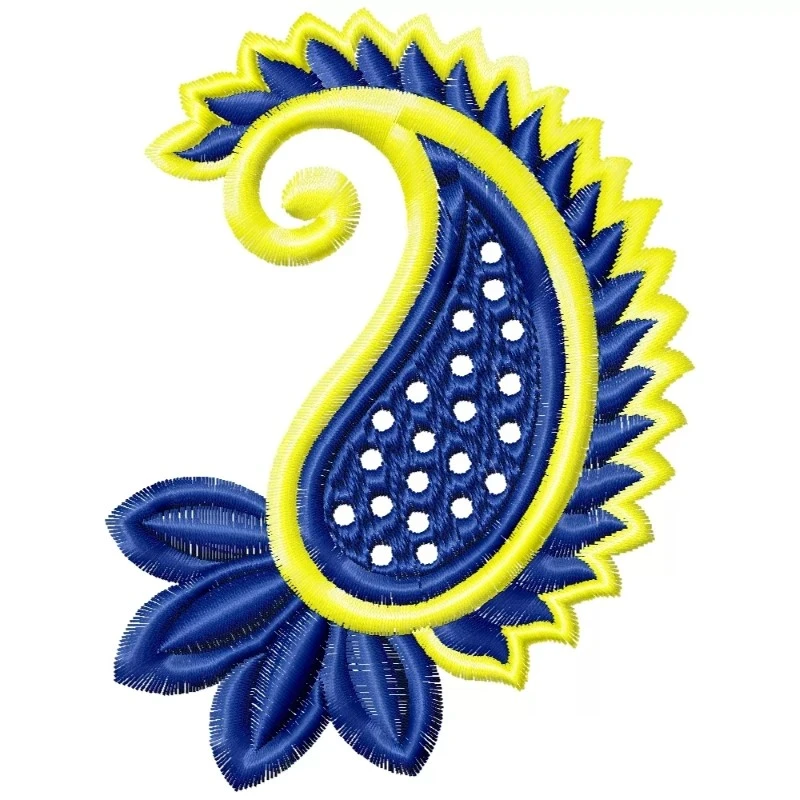 Latest Floral Paisley Machine Embroidery Design