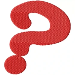 Question Mark Embroidery Design