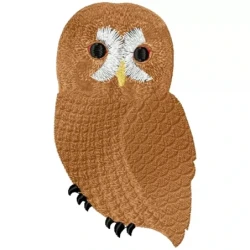 Realistic Owl Machine Embroidery Design