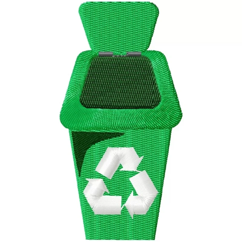 Recycle Bin Machine Embroidery Design