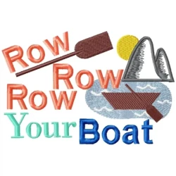 Row Row Your Boat Nursery Rhyme Design