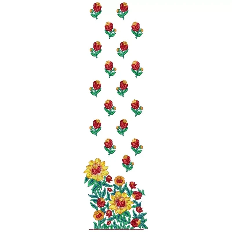 Rubber Print Sunflower Large Hoop Machine Embroidery Design