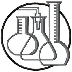 Science Lab Symbol Outline Embroidery Design