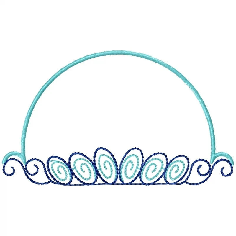 Semicircle Monogram Frame Embroidery