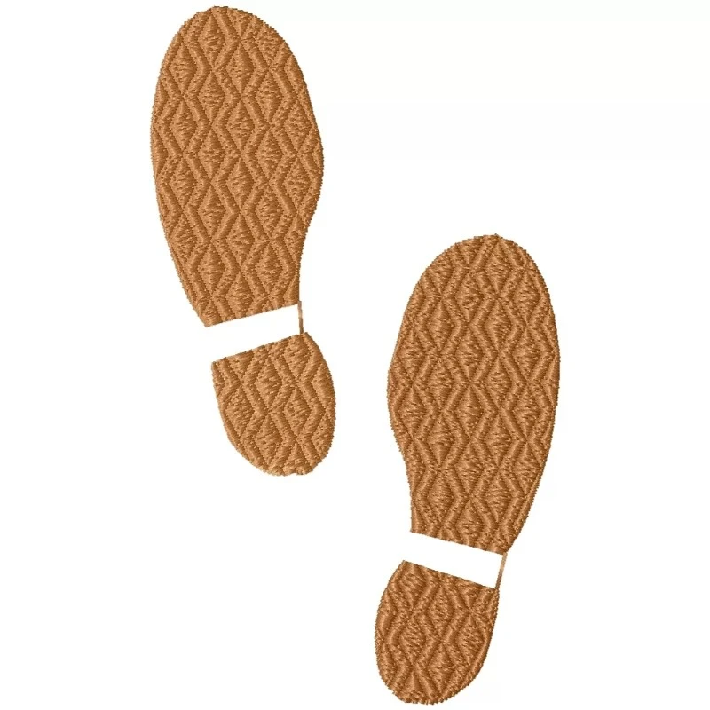 Shoes Prints Machine Embroidery Design