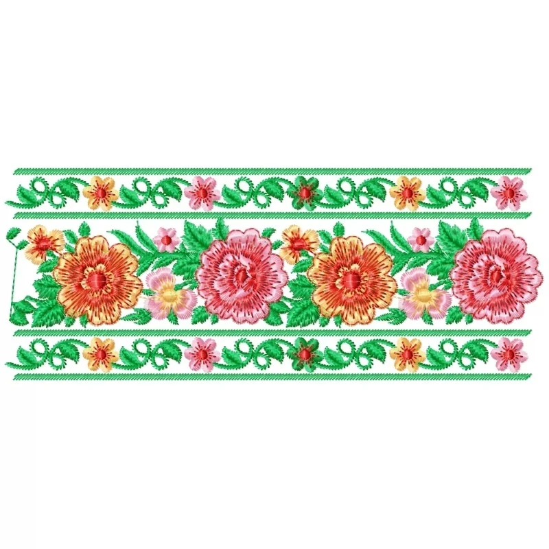 Shristi Free Floral Border Design Pattern