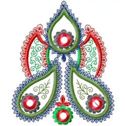 Shristi Paisley Embroidery Freebie Design
