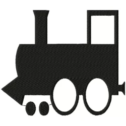 Silhouette Train Embroidery Design