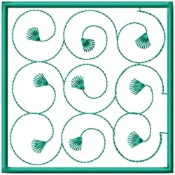 Simple Quilt Block Outline Embroidery Square Design