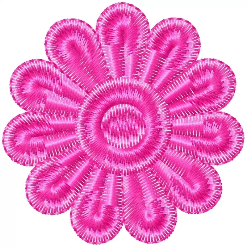 Single Color Flower Embroidery Design