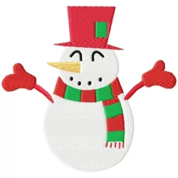 SnowMan Christmas Embroidery Design