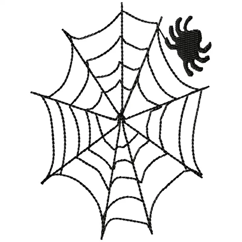 Spider Web Embroidery Design Pattern