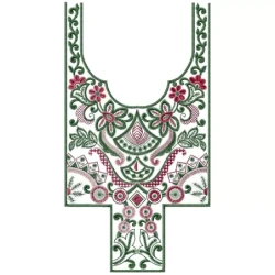 Square Neckline Embroidery Design