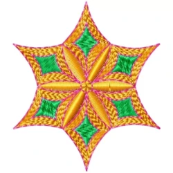 Star Floral Indian Machine Embroidery Design