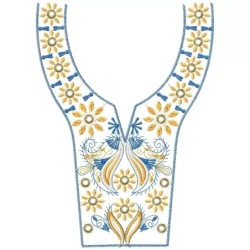 Super Embroidery Neckline Design
