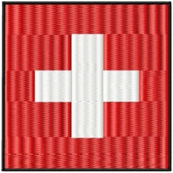 Switzerland National Flag Embroidery Design