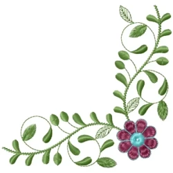 Table Corner Pattern Embroidery Design