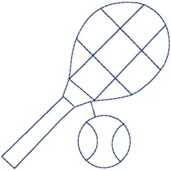 Tennis Ball Outline Embroidery Design