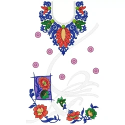 The New Full Embroidery Dress Design