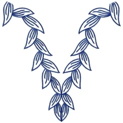 The New Leaves Neckline Embroidery Design