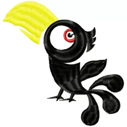 Toucan Cartoon Bird Embroidery Design