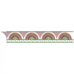 Traditional Indian Embroidery Border Pattern