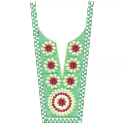 V Shaped Indian Neckline Embroidery Design
