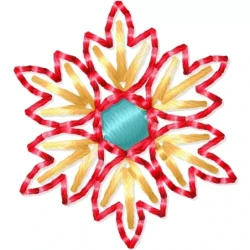 Very Small Outline Flower Embroidery Design
