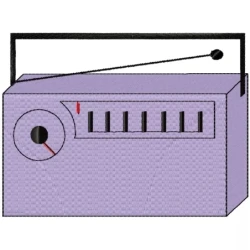 Vintage Radio Embroidery Design