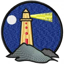 Lighthouse Patch Machine Embroidery Design