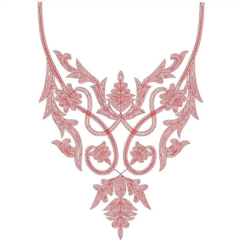 Lineart Neckline Embroidery Design