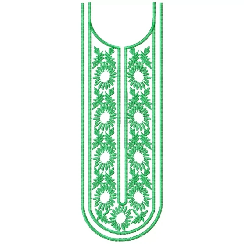 Long Indian Neckline Embroidery Design
