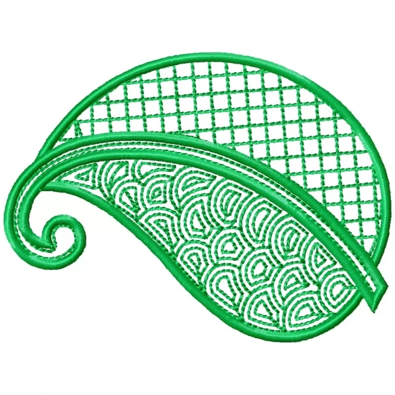 Mehndi Leaf Machine Embroidery Design