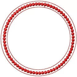Monogram Circle Frame Embroidery
