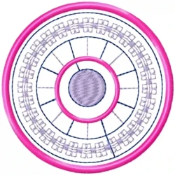 Motif Filled Circle Machine Embroidery Design
