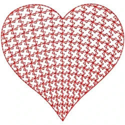 Motif Filled Heart Embroidery Design