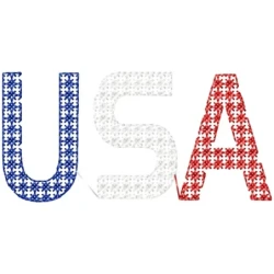 Motif Filled USA Embroidery Design