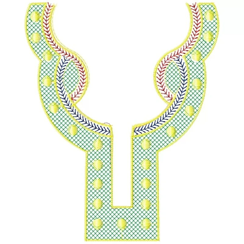 Motif Neckline Embroidery Design