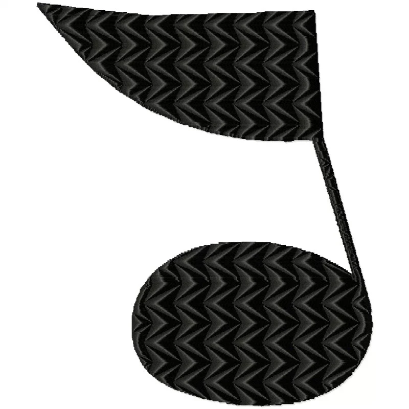 Music Note Embroidery Design