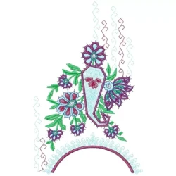 Neckline Sequin Embroidery Design