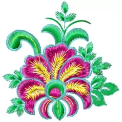New Flora Machine Embroidery Design Pattern