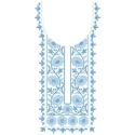 Flat Neckline With Border Embroidery Designs Set