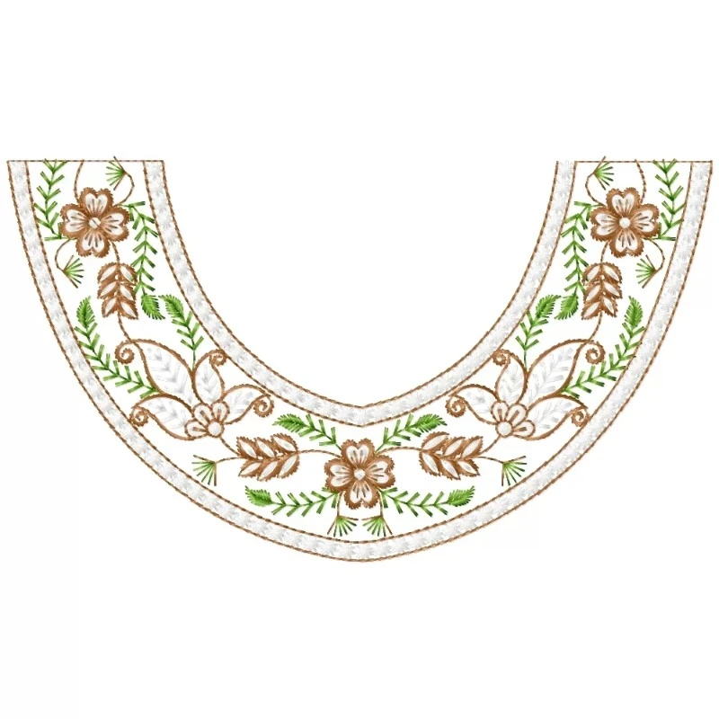 New Small Neckline Embroidery Design