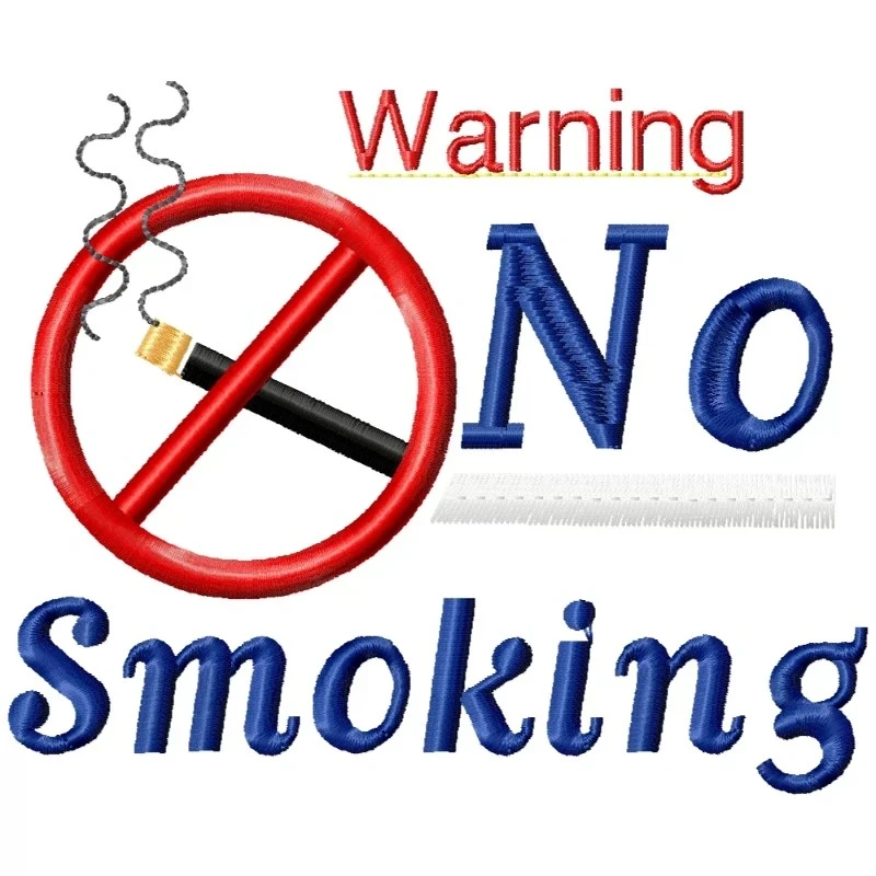 No Smoking Quote Machine Emroidery Design