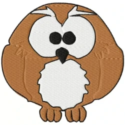 Old Owl Animal Embroidery Design